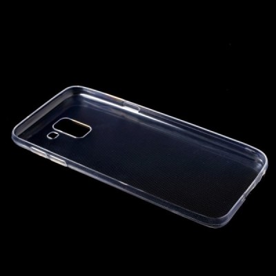 Samsung Galaxy J6 2018 (J600) dzidrs (caurspīdīgs) cieta silikona TPU pasaulē planākais apvalks / Vacins.lv