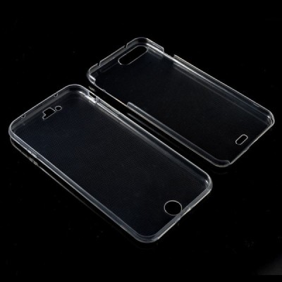 Apple iPhone 7 Plus (iPhone 8 Plus) прозрачный двойной твердый силиконовый чехол из TPU, самый тонкий в мире | Vacins.lv