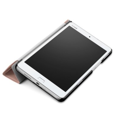 Huawei MediaPad M3 Lite 8.0 розовый кожаный чехол-книжка (складной) | Vacins.lv