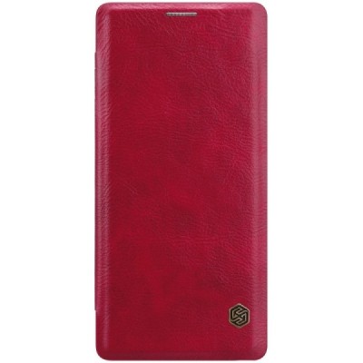 Роскошный красный кожаный чехол Nillkin Qin Series для Samsung Galaxy Note 9 (N960F) | Vacins.lv