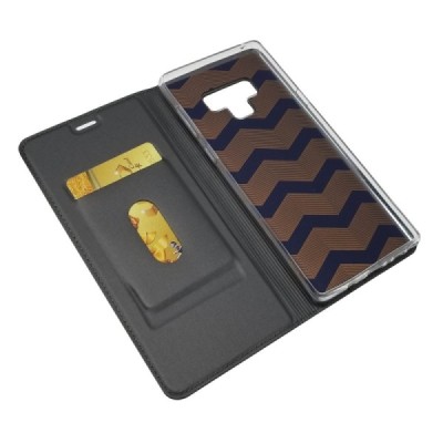 Samsung Galaxy Note 9 (N960F) „Dux Ducis“ Skin sērijas pelēks ādas atvērams maciņš | Vacins.lv