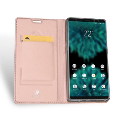 „Dux Ducis“ Skin серии Samsung Galaxy Note 9 (N960F) розовый кожаный чехол-книжка | Vacins.lv