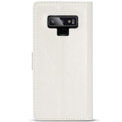 Samsung Galaxy Note 9 (N960F) „CaseMe“ твердый открываемый белый кожаный чехол - книжка | Vacins.lv
