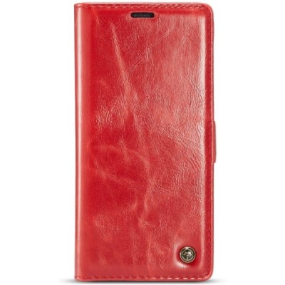 Samsung Galaxy Note 9 (N960F) „CaseMe“ твердый открываемый красный кожаный чехол - книжка | Vacins.lv