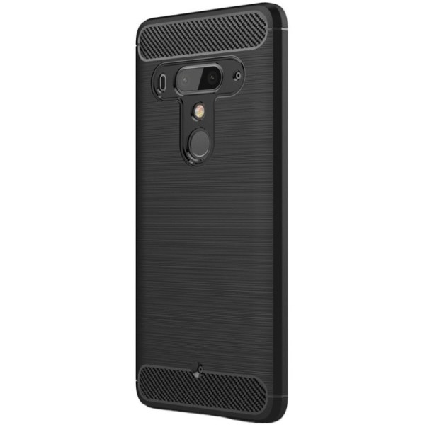 „Carbon“ твердый силиконовый чехол (TPU) - черный (U12 Plus)