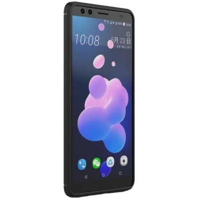 HTC U12 Plus „Carbon“ твердый силиконовый чехол (TPU) - черный | Vacins.lv