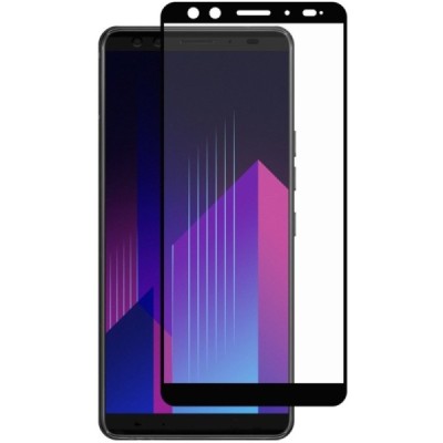 HTC U12 Plus Hat-Prince Tempered Glass melns ekrāna aizsargstikls / Vacins.lv