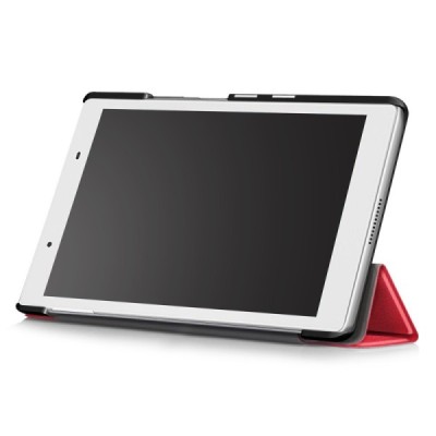 Lenovo Tab4 8.0 (TB-8504F) красный кожаный чехол-книжка (складной) | Vacins.lv