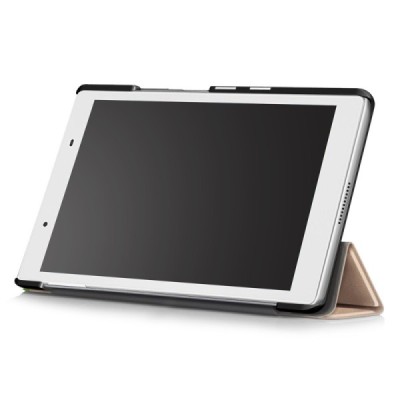 Lenovo Tab4 8.0 (TB-8504F) золотой кожаный чехол-книжка (складной) | Vacins.lv