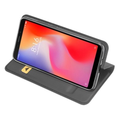 „Dux Ducis“ Skin серии Xiaomi Redmi 6 чёрный кожаный чехол-книжка | Vacins.lv