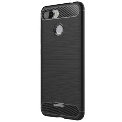 Xiaomi Redmi 6 „Carbon“ твердый силиконовый чехол (TPU) - черный | Vacins.lv