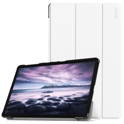 Samsung Galaxy Tab A 10.5 2018 (T590, T595) белый кожаный чехол-книжка (складной) | Vacins.lv