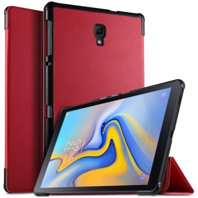 Samsung Galaxy Tab A 10.5 2018 (T590, T595) красный кожаный чехол-книжка (складной) | Vacins.lv