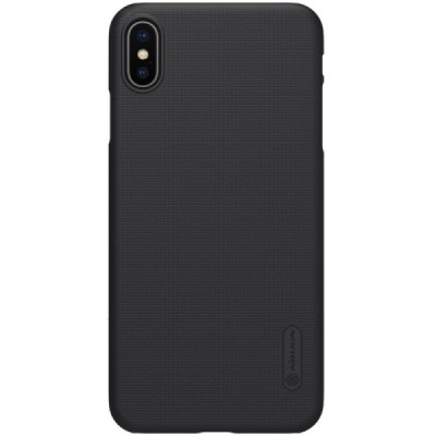 Apple iPhone Xs Max Nillkin Frosted Shield melns plastmasas apvalks / vacins.lv