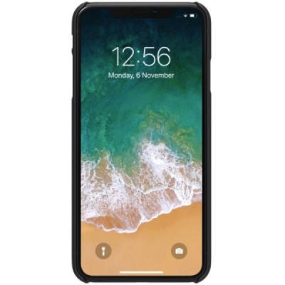 Apple iPhone Xs Max Nillkin Frosted Shield melns plastmasas apvalks / vacins.lv