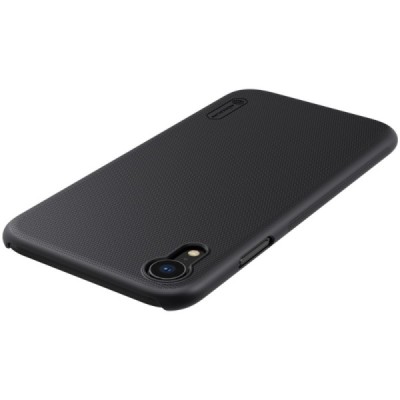 Apple iPhone Xr Nillkin Frosted Shield melns plastmasas apvalks / vacins.lv