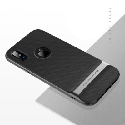„Rock“ Royce pastiprinātas aizsardzības melns Apple iPhone X (iPhone Xs) apvalks / Vacins.lv
