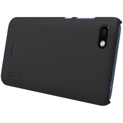 Xiaomi Redmi 6A Nillkin Frosted Shield melns plastmasas apvalks / vacins.lv