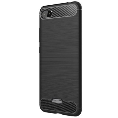 Xiaomi Redmi 6A „Carbon“ твердый силиконовый чехол (TPU) - черный | Vacins.lv