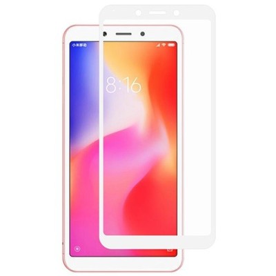 Xiaomi Redmi 6 / 6A Mocolo Tempered Glass balts ekrāna aizsargstikls / Vacins.lv