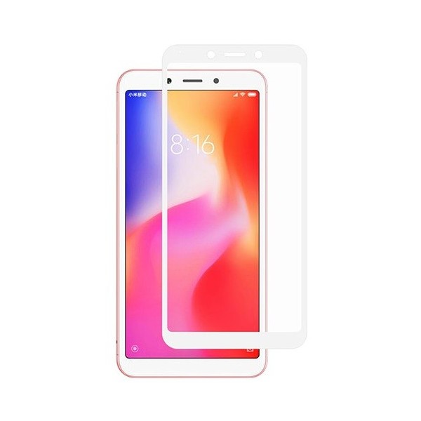 „Mocolo“ Tempered Glass ekrāna aizsargstikls 0.26 mm - balts (Redmi 6 / 6A)