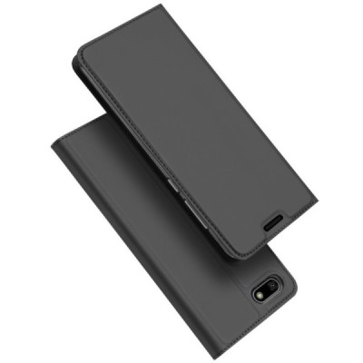 „Dux Ducis“ Skin серии Huawei Y5 2018 (Honor 7S) чёрный кожаный чехол-книжка | Vacins.lv