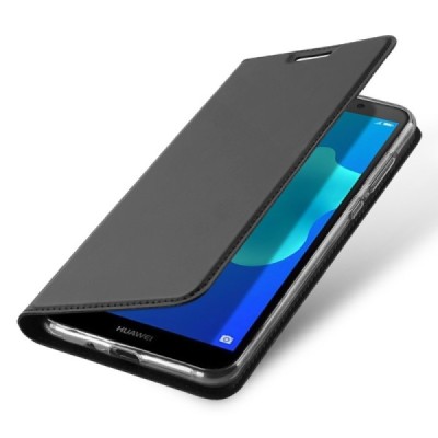 „Dux Ducis“ Skin серии Huawei Y5 2018 (Honor 7S) чёрный кожаный чехол-книжка | Vacins.lv