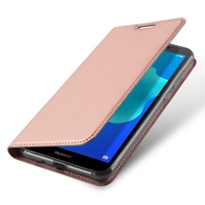 „Dux Ducis“ Skin серии Huawei Y5 2018 (Honor 7S) розовый кожаный чехол-книжка | Vacins.lv