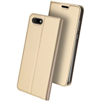 „Dux Ducis“ Skin серии Huawei Y5 2018 (Honor 7S) золотой кожаный чехол-книжка | Vacins.lv