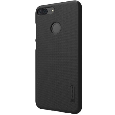 Huawei Honor 9 Lite Nillkin Frosted Shield melns plastmasas apvalks / vacins.lv