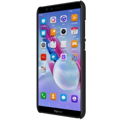 Huawei Honor 9 Lite Nillkin Frosted Shield melns plastmasas apvalks / vacins.lv