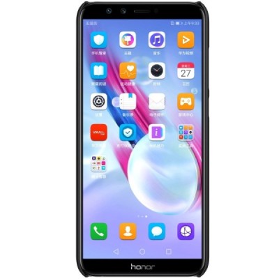 Huawei Honor 9 Lite Nillkin Frosted Shield melns plastmasas apvalks / vacins.lv