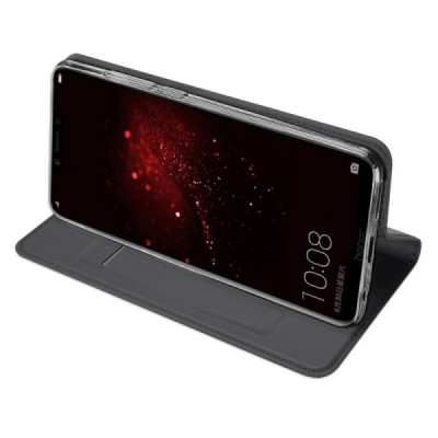 „Dux Ducis“ Skin серии Huawei Honor Play чёрный кожаный чехол-книжка | Vacins.lv