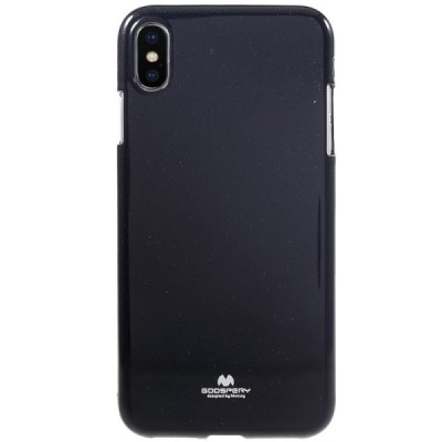 Apple iPhone Xs Max Mercury твердый силиконовый чехол (TPU) - чёрный | Vacins.lv