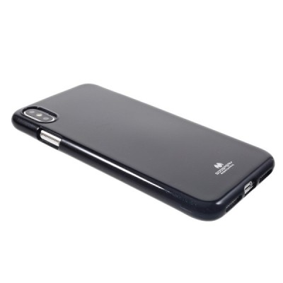 Apple iPhone Xs Max Mercury melns cieta silikona (TPU) apvalks / vacins.lv