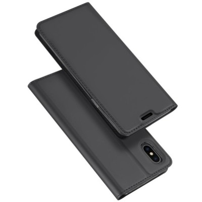 „Dux Ducis“ Skin серии Apple iPhone Xs Max чёрный кожаный чехол-книжка | Vacins.lv