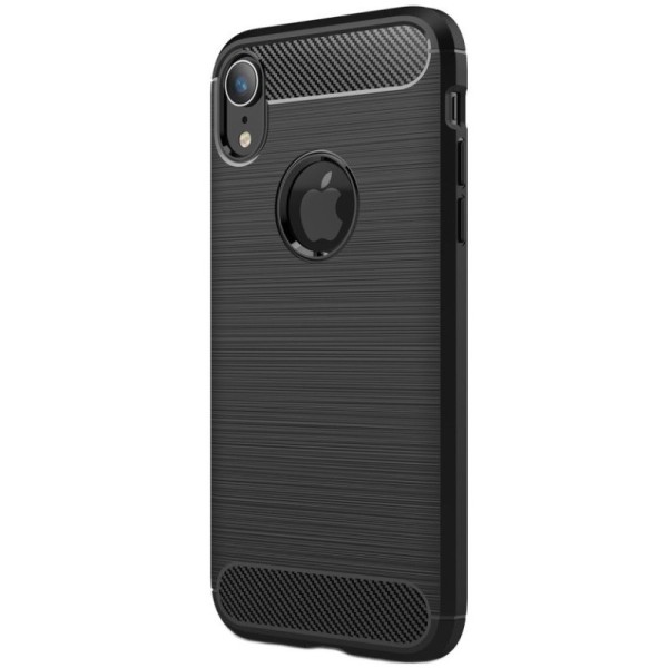 „Carbon“ cieta silikona (TPU) apvalks - melns (iPhone Xr)