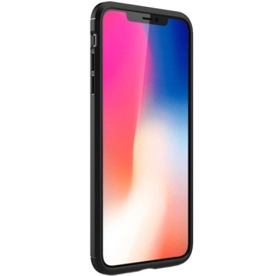 Apple iPhone Xs Max „Carbon“ твердый силиконовый чехол (TPU) - черный | Vacins.lv