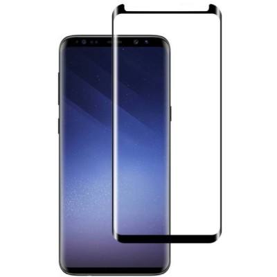 Samsung Galaxy S9 (G960) „Mocolo“ 9H Tempered Glass усиленная защита, черное защитное стекло с полным покрытием толщиной 0,26 мм