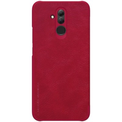 Роскошный красный кожаный чехол Nillkin Qin Series для Huawei Mate 20 Lite | Vacins.lv