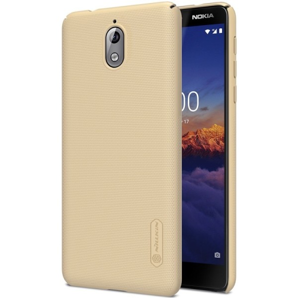 „Nillkin“ Frosted Shield чехол - золотой + защитная пленка для экрана (Nokia 3.1 2018)
