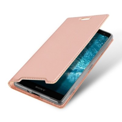 „Dux Ducis“ Skin серии Sony Xperia XZ3 розовый кожаный чехол-книжка | Vacins.lv