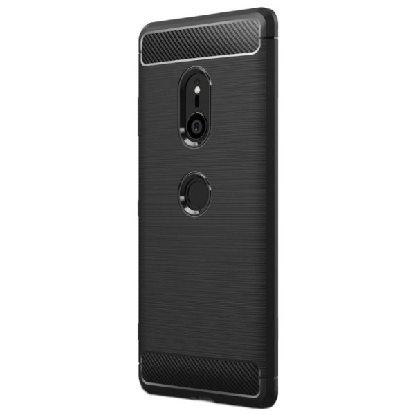 „Carbon“ твердый силиконовый чехол (TPU) - черный (Xperia XZ3)