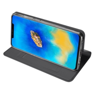 „Dux Ducis“ Skin серии Huawei Mate 20 Pro серый кожаный чехол-книжка | Vacins.lv