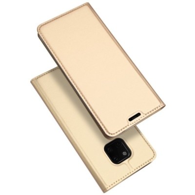 „Dux Ducis“ Skin серии Huawei Mate 20 Pro золотой кожаный чехол-книжка | Vacins.lv