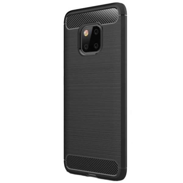 „Carbon“ cieta silikona (TPU) apvalks - melns (Mate 20 Pro)