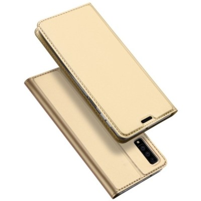 „Dux Ducis“ Skin серии Samsung Galaxy A7 (2018) золотой кожаный чехол-книжка | Vacins.lv