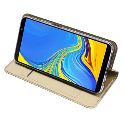 „Dux Ducis“ Skin серии Samsung Galaxy A7 (2018) золотой кожаный чехол-книжка | Vacins.lv