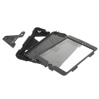 Apple iPad Mini 1 / 2 / 3 / 4 усиленный защитный твердый чехол чёрного цвета | Vacins.lv