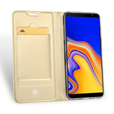 „Dux Ducis“ Skin серии Samsung Galaxy J4+ золотой кожаный чехол-книжка | Vacins.lv